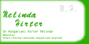 melinda hirter business card